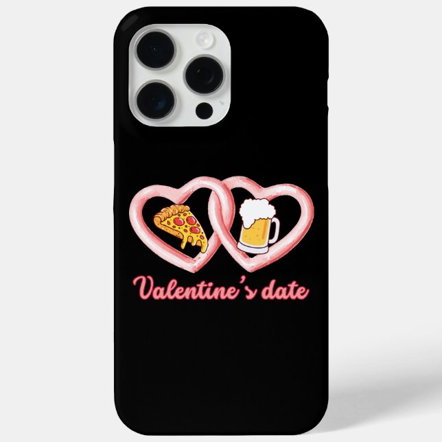 Valentine's Date Pizza Beer Case-Mate iPhone Case (Back)