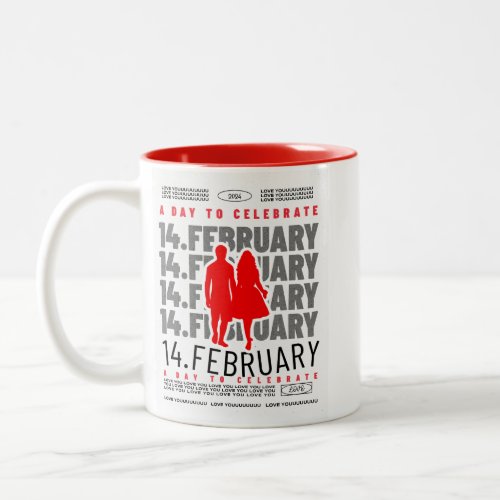 Valentines day _ 14february Two_Tone coffee mug