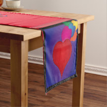 Wedding Anniversary Simhomsen Embroidered Love Heart Table Runner for Valentines Day 14th February Engagements 14 × 69 inches Marriage Proposals Dresser Scarf 