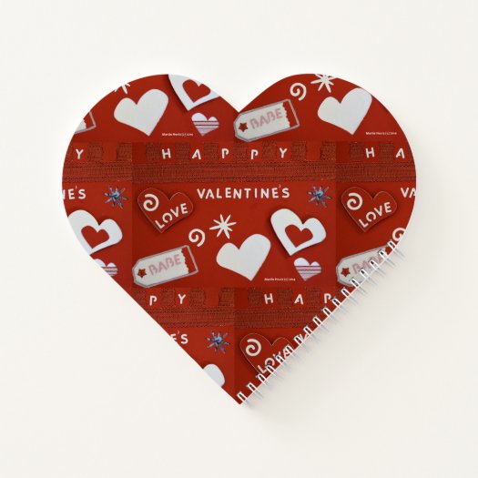 Valentine's Day 1 (Heart-Shaped) Spiral Notebook
