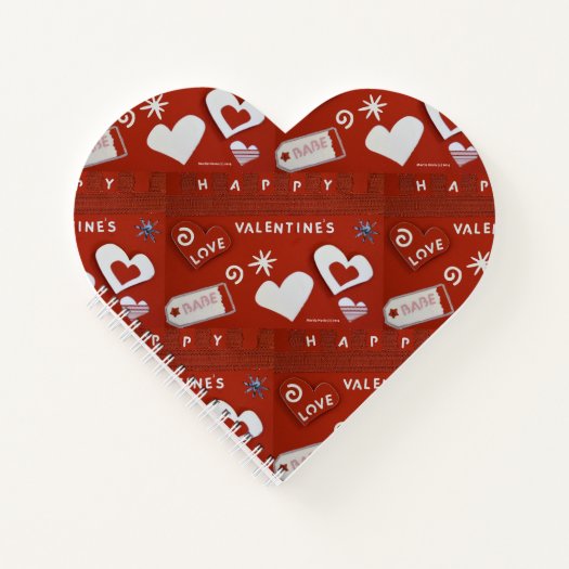 Valentine's Day 1 (Heart-Shaped) Spiral Notebook