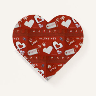 Valentine's Day 1 (Heart-Shaped) Spiral Notebook