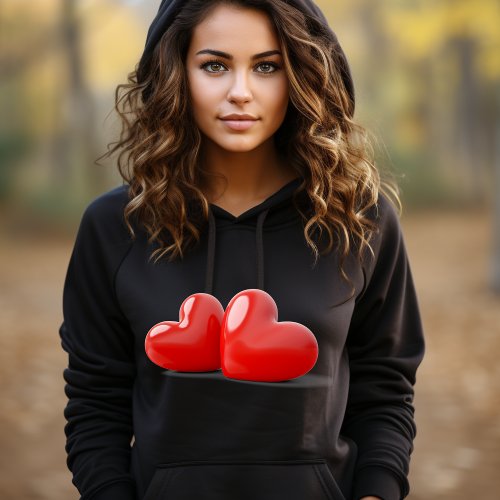 Valentines day 3d stereo love hoodie