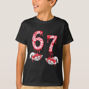 Valentines Day 67 Meme Six Seven 6 7 Valentine Hea T-Shirt