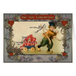 Valentine&#39;s Day. A Boy Carries A Cart With Flowers at Zazzle