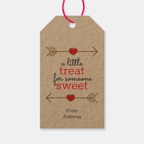 Valentines Day a Little Treat for Someone Sweet Gift Tags