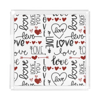 Valentines Day Acrylic Tray