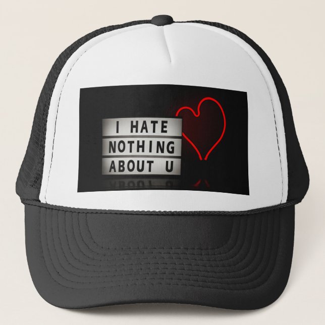 Valentines Day Aesthetic Light Red Red Aesthetic Trucker Hat (Front)