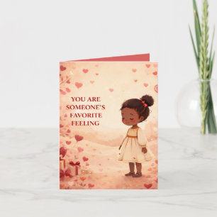 Valentine's Day African American Greeting Card