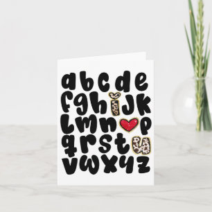 Valentines Day Alphabet Abc I Love You Teacher Wom Card