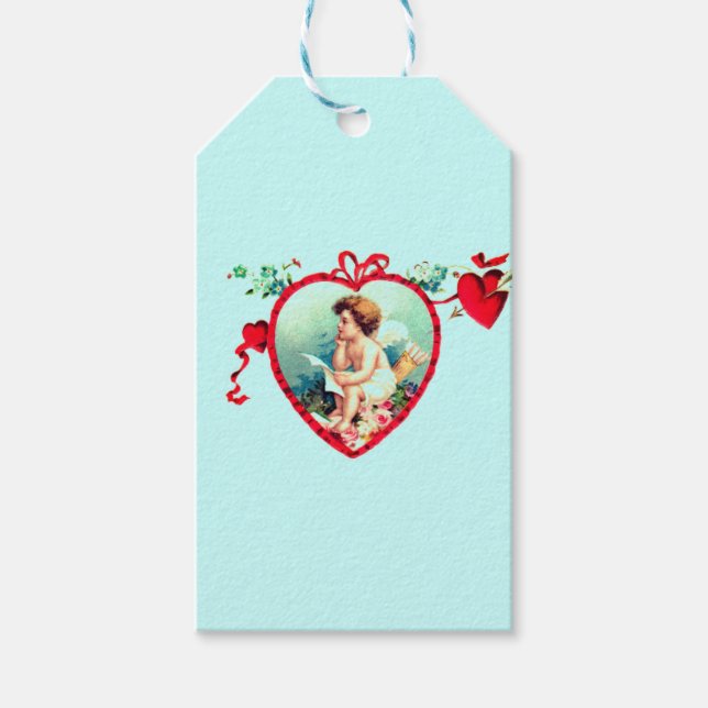 VALENTINE'S DAY ANGEL AND HEART Gift Tag (Front)