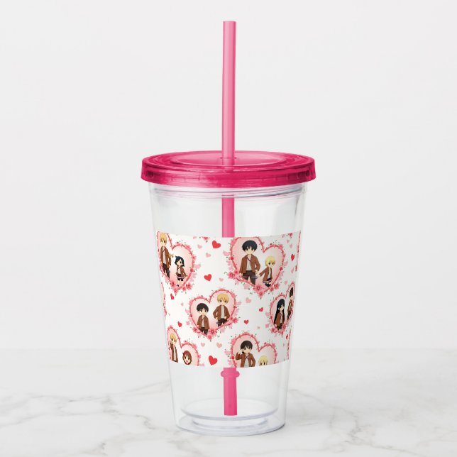 VALENTINE'S DAY ANIME ACRYLIC TUMBLER (Front)