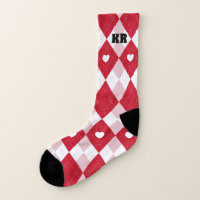 Valentine's Day Argyle Socks