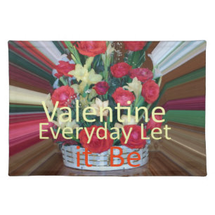 Valentine's Day Art Print Cloth Placemat