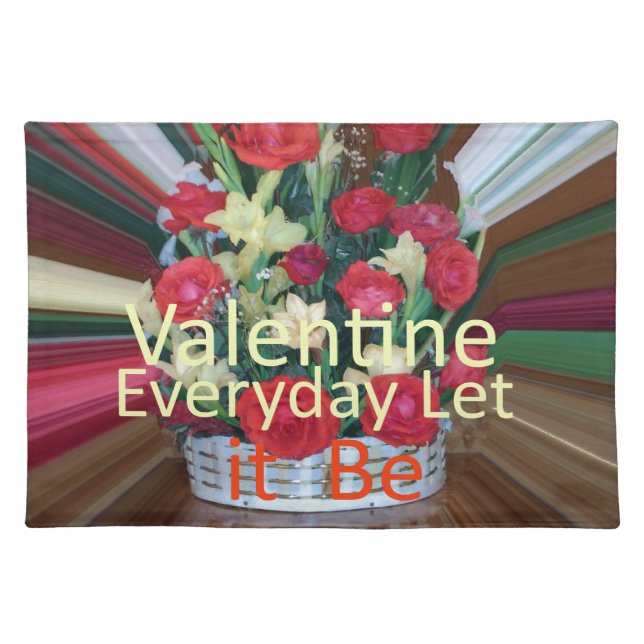 Valentine's Day Art Print Cloth Placemat (Front)