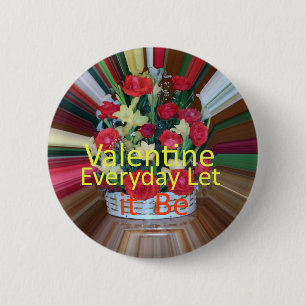Valentine's Day Art Print Pinback Button