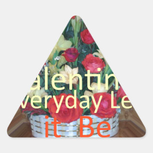 Valentine's Day Art Print Triangle Sticker