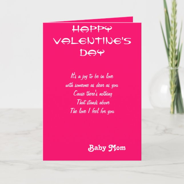 Valentines day baby mom greetings holiday card (Front)