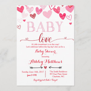 Valentine Day Baby Shower Invitations Zazzle