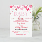 Valentines Day Baby Shower Invitation (Standing Front)