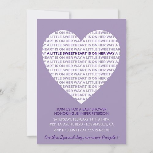 Valentines day baby shower Mother to be February Invitation