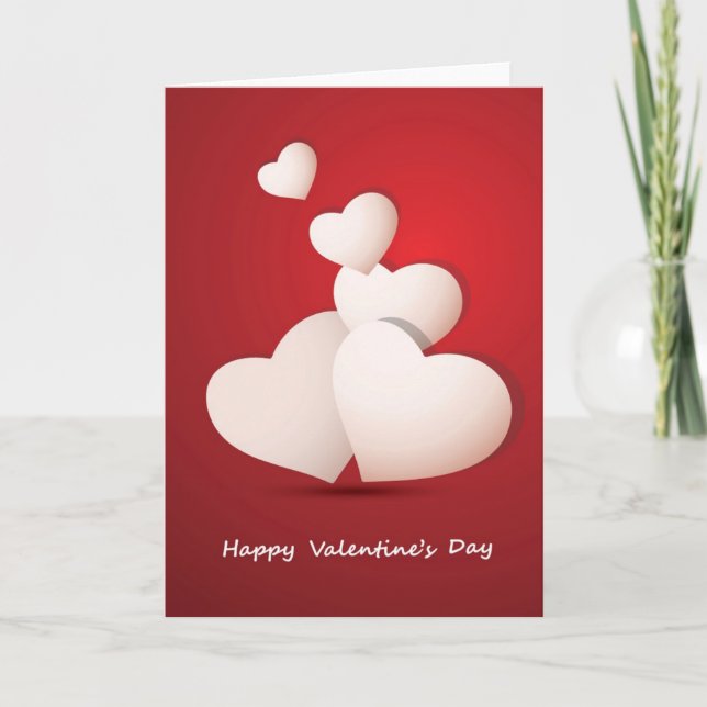Valentine's Day Background Holiday Card (Front)