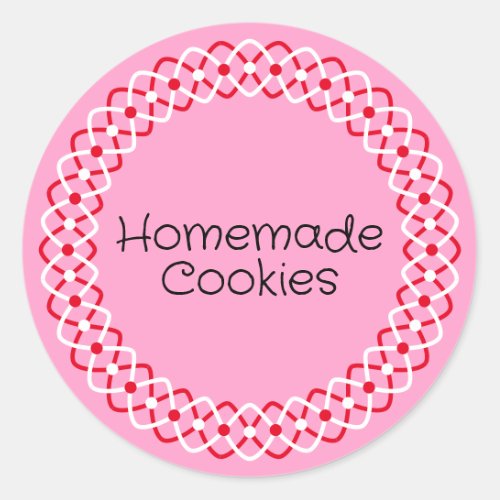 Valentines Day Bakery Box Packaging Classic Round Sticker