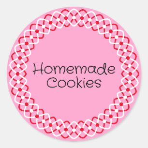 Valentine's Day Bakery Box Packaging Classic Round Sticker