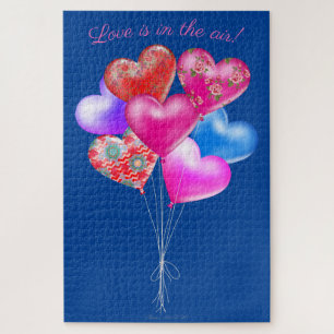 Valentine's Day Balloons Love Is In the Air Jigsaw Puzzle