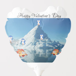 Valentine's Day Balloons Penguin Fish