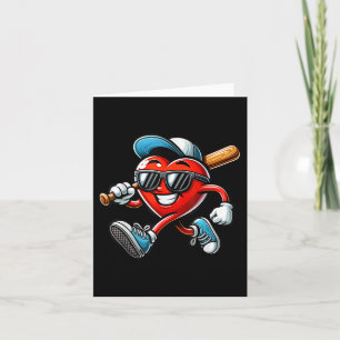 Valentines Day Baseball Boys Kids Funny  Card