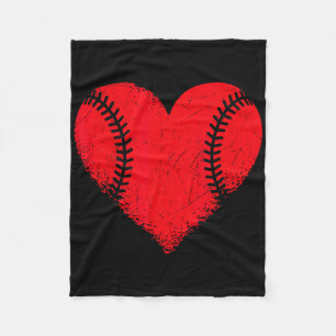 Valentines Day Baseball Heart Sport Boys Teens Gir Fleece Blanket