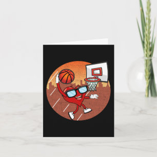 Valentines Day Basketball Heart Dunking Ball Boys  Card