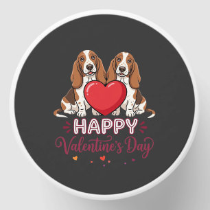 Valentine's Day Basset Hound Floral Dog Mini Candle Favors
