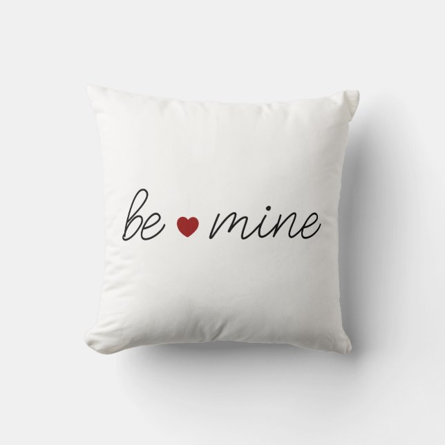 Valentine's Day Be Mine Farmhouse Throw Pillow (Front)