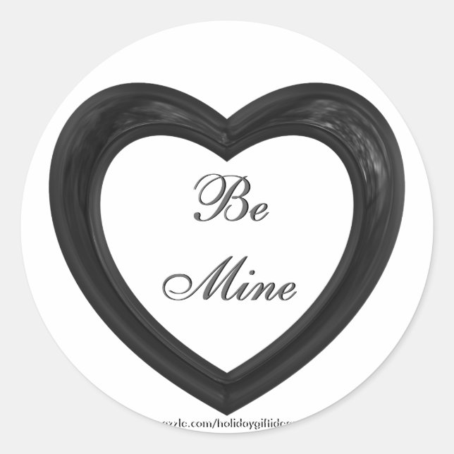 Valentine's Day "Be Mine" Heart - Stickers (Front)