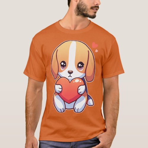 Valentines Day Beagle Dog T_Shirt