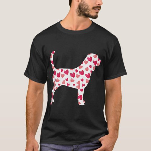 Valentines Day Beagle Hearts Puppy Dog Lover T_Shirt