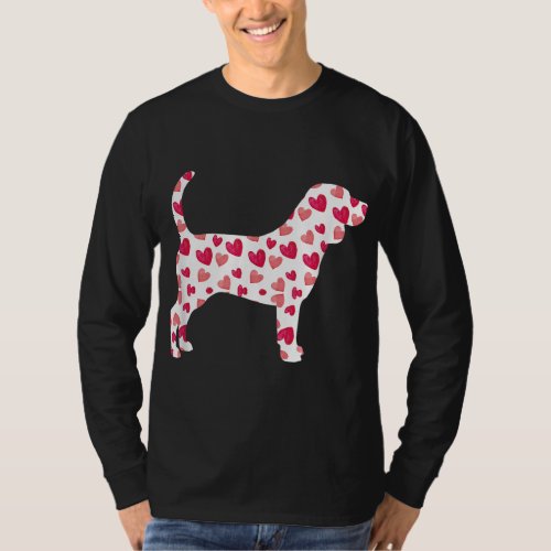 Valentines Day Beagle Hearts Puppy Dog Lover T_Shirt