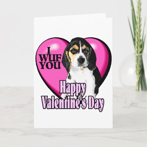 Valentines Day Beagle Holiday Card