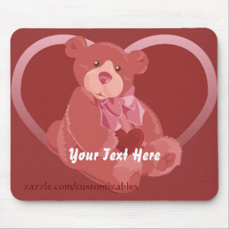 Valentine's Day Bear Mouse Pad