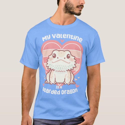 Valentines Day Bearded Dragon Lizard Reptile T_Shirt
