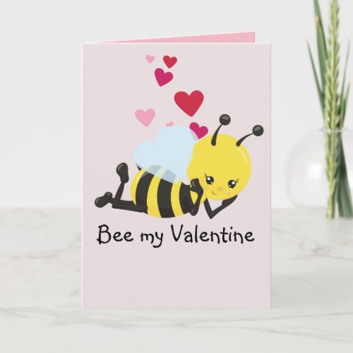 Valentines Day Bee My Cute Greeting card
