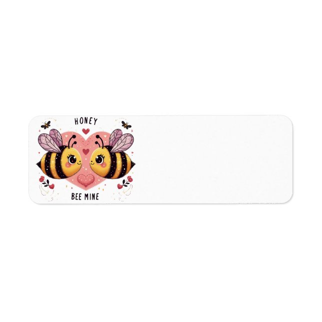 Valentine's Day Bees Label (Front)