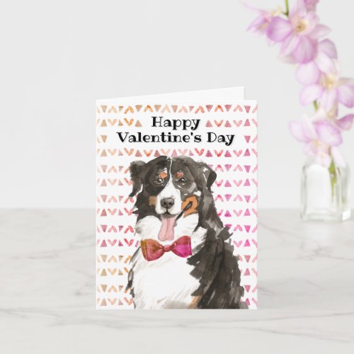 Valentines Day Bernese Mountain Dog Snuggle Card