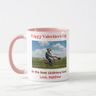 Valentines Day Best Girlfriend Cute Couple Photo Mug