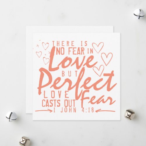 Valentines Day Bible Verse 1 John 418 Holiday Card