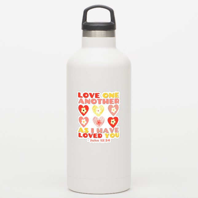 Valentines Day Bible Verse: John 12:34 Sticker (Waterbottle)
