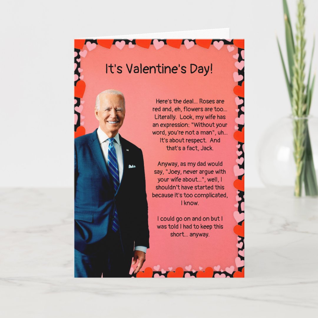 Valentine's Day Biden Card | Zazzle