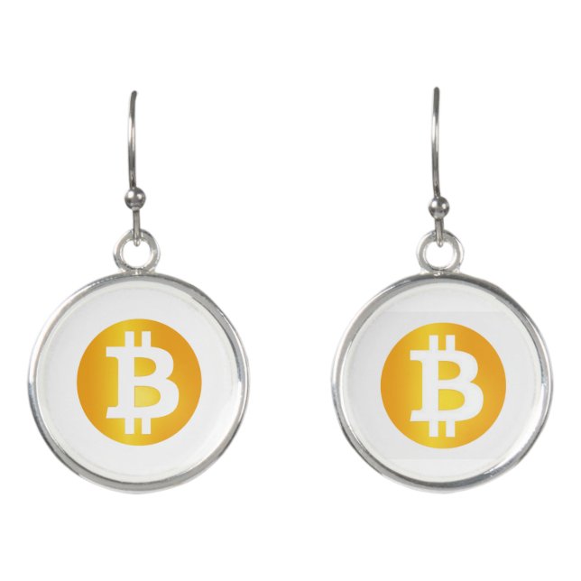 Valentines Day Bitcoin earrings (Front)